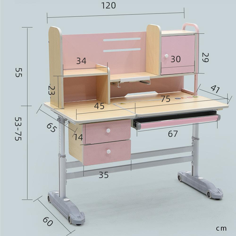 Height Adjustable Children's Desk | Pink & Blue