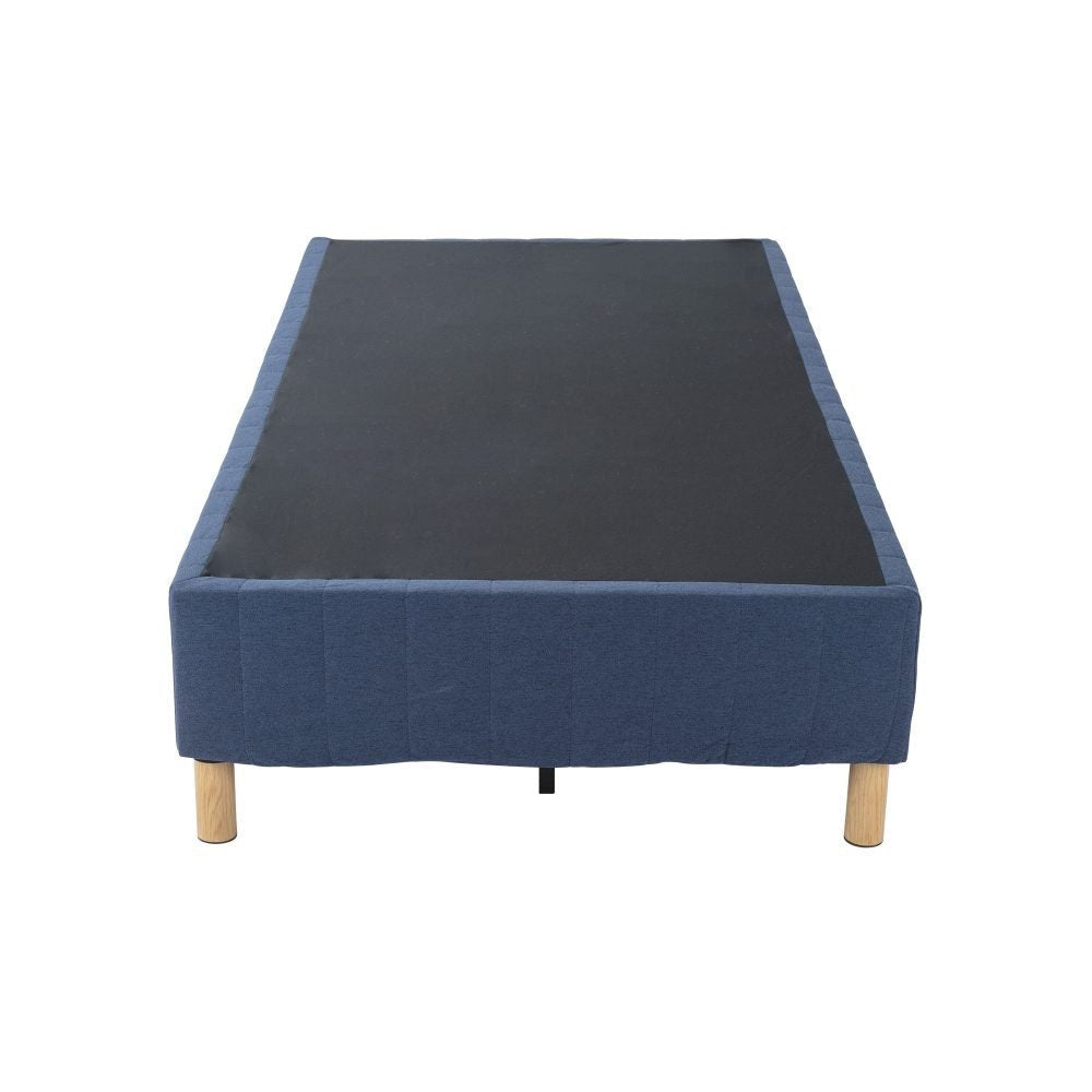 Metal Bed Frame Mattress Foundation Blue – King