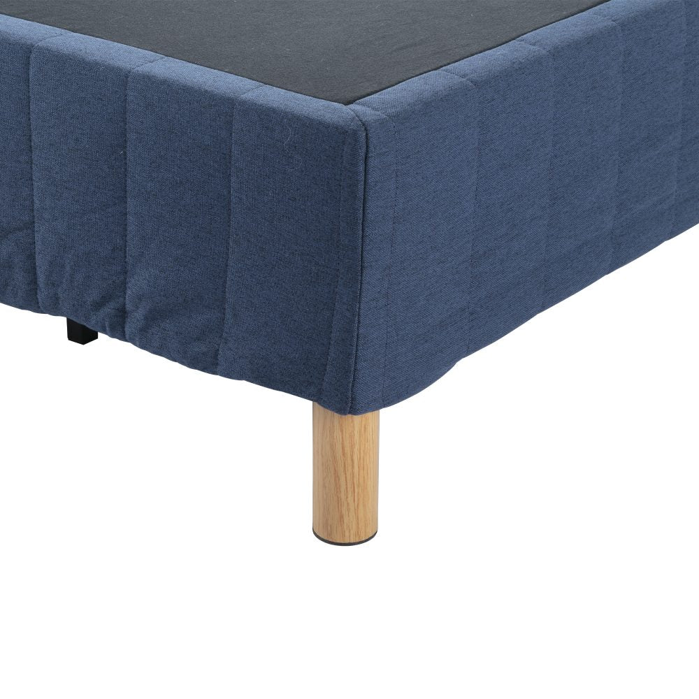 Metal Bed Frame Mattress Foundation Blue – Queen