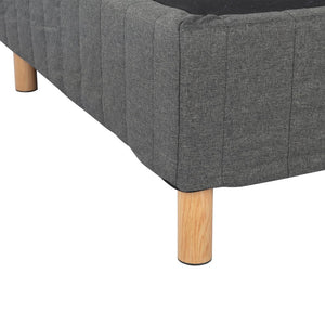 Metal Bedframe Mattress Foundation (Dark Grey) – Double