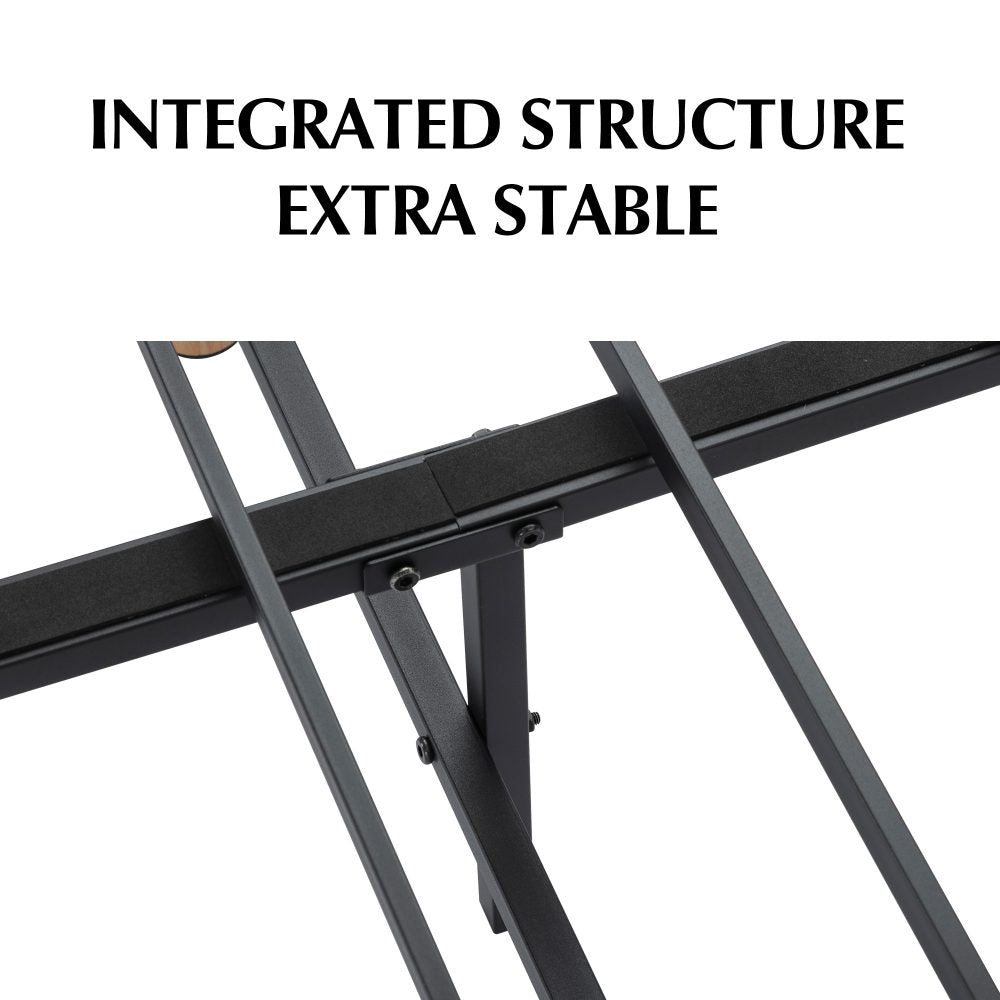 Metal Bedframe Mattress Foundation (Light Grey) – Double