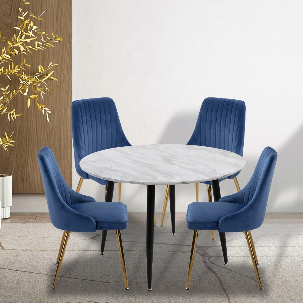 Ocean’s Velvet Dining Set