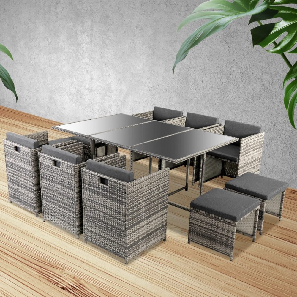 Outdoor Dining Set - Bali | 11PC | Grey