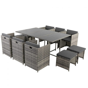 Outdoor Dining Set - Bali | 11PC | Grey
