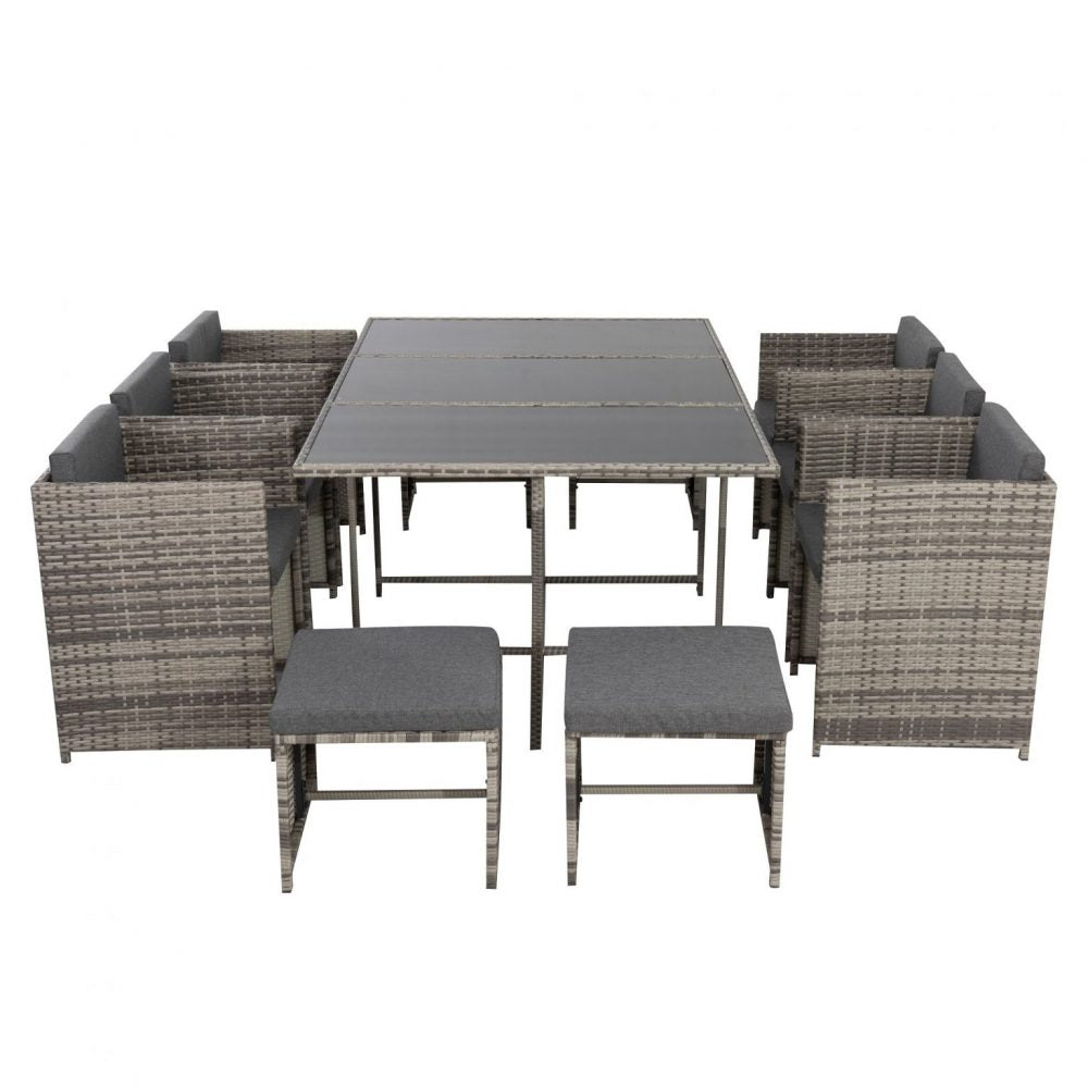 Outdoor Dining Set - Bali | 11PC | Grey