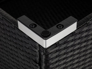 8PCS Outdoor Furniture Modular Lounge Sofa Lizard – Black