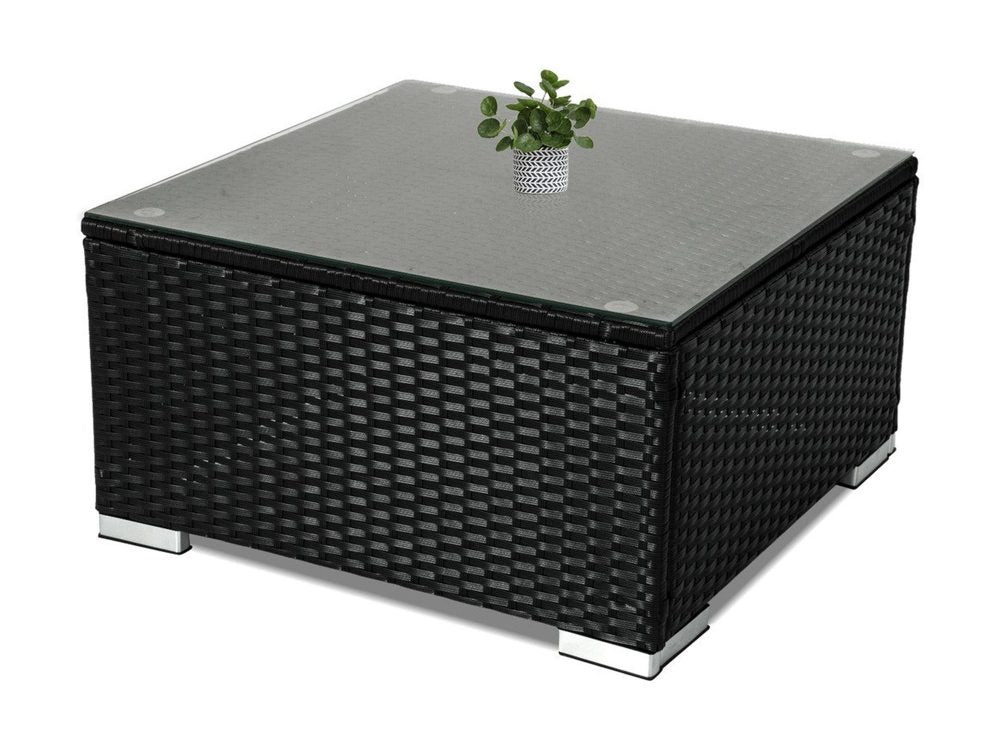 8PCS Outdoor Furniture Modular Lounge Sofa Lizard – Black