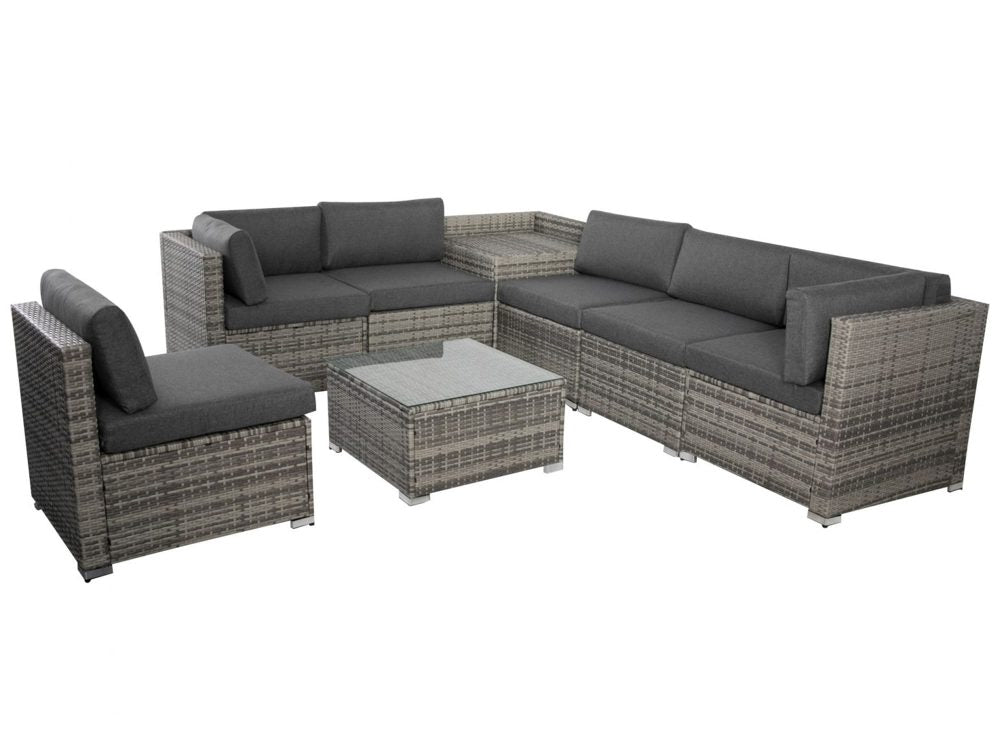 8PCS Outdoor Furniture Modular Lounge Sofa Lizard – Grey