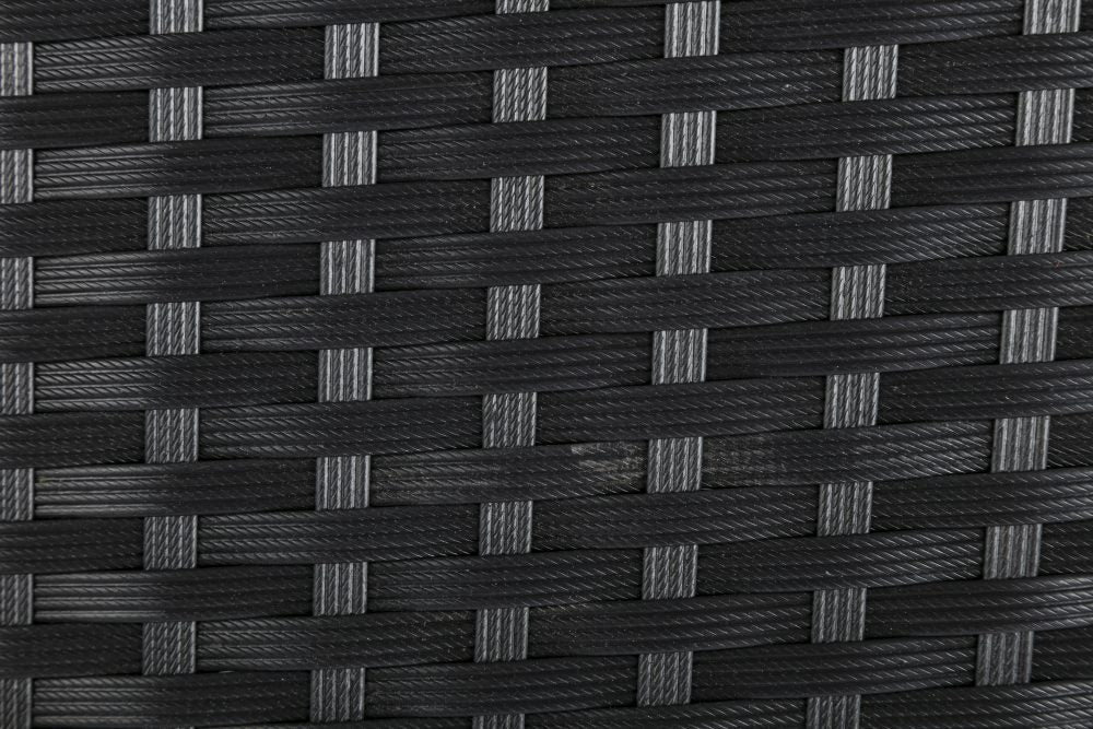 Coogee 6 Seater Wicker Outdoor Dining Set Black