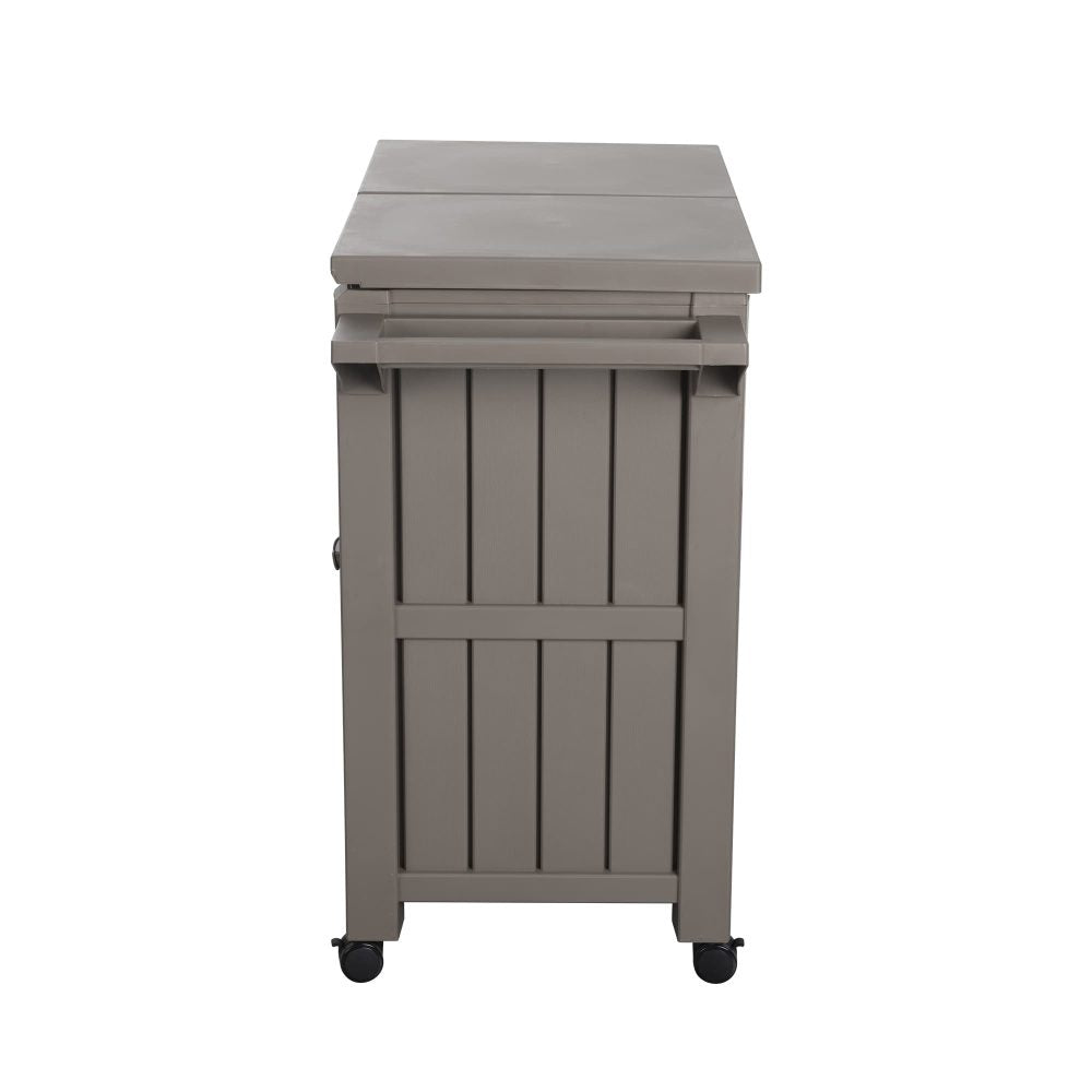 Garden Bar Serving Cart with Cooler | Taupe