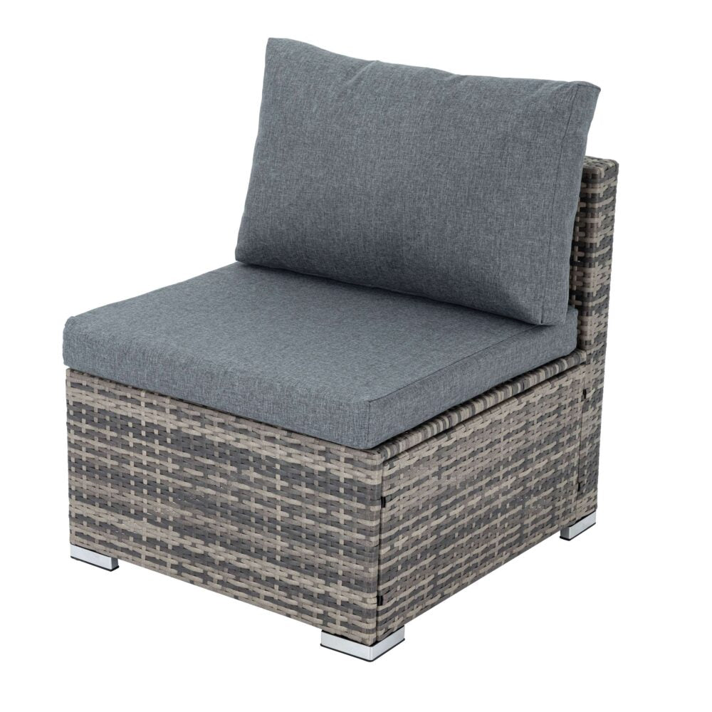 Grey Armless Outdoor Sofa Set | Stylish Patio Furniture