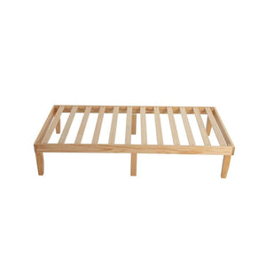 Natural Wooden Bed Base Single