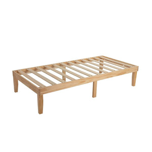 Natural Wooden Bed Base Single