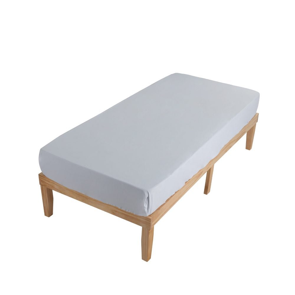 Natural Wooden Bed Base Single