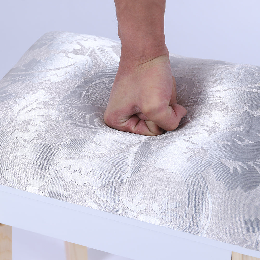 Dressing Vanity Table Stool Set | LED Lighted Mirror, Elegant White