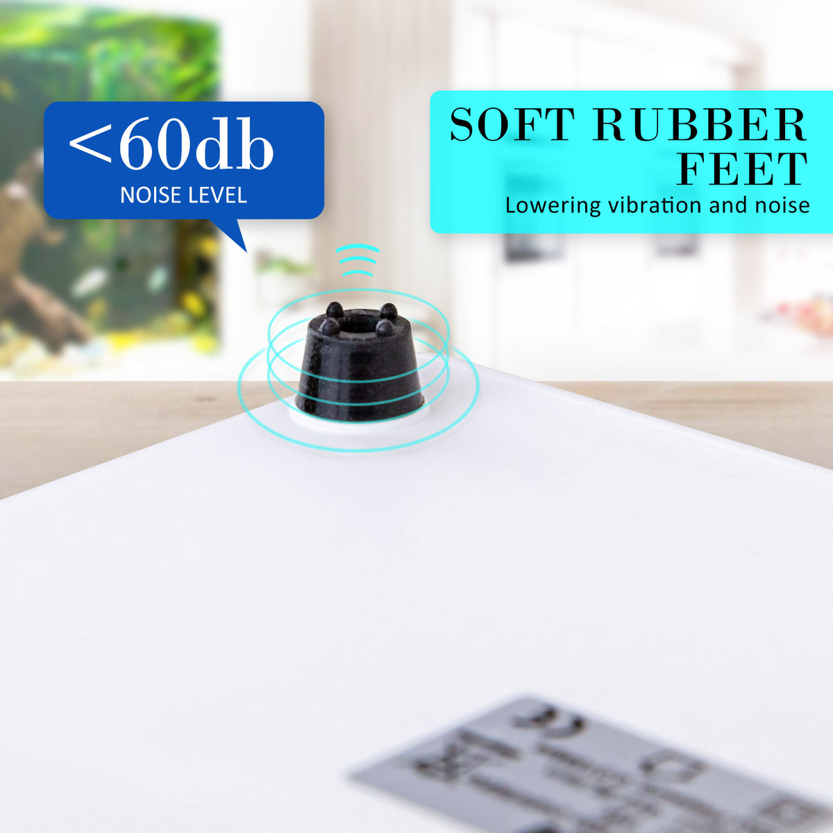 Dynamic Power White Aquarium Air Pump | Oxygen Hydroponic (4 Outlet, 670L/H, 8W)