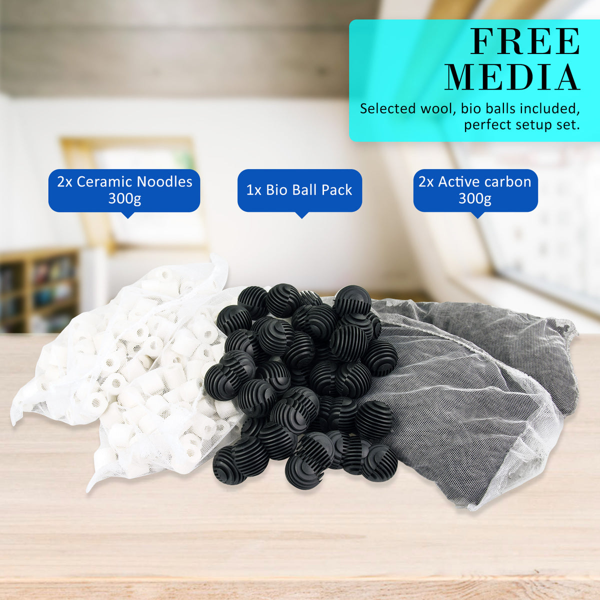 Dynamic Power Aquarium UV Light External Canister Filter 1400L/H + Media Kit - The Hippie House