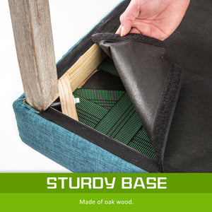 La Bella Dark Blue French Provincial Dining Chair Amour Oak Leg - The Hippie House