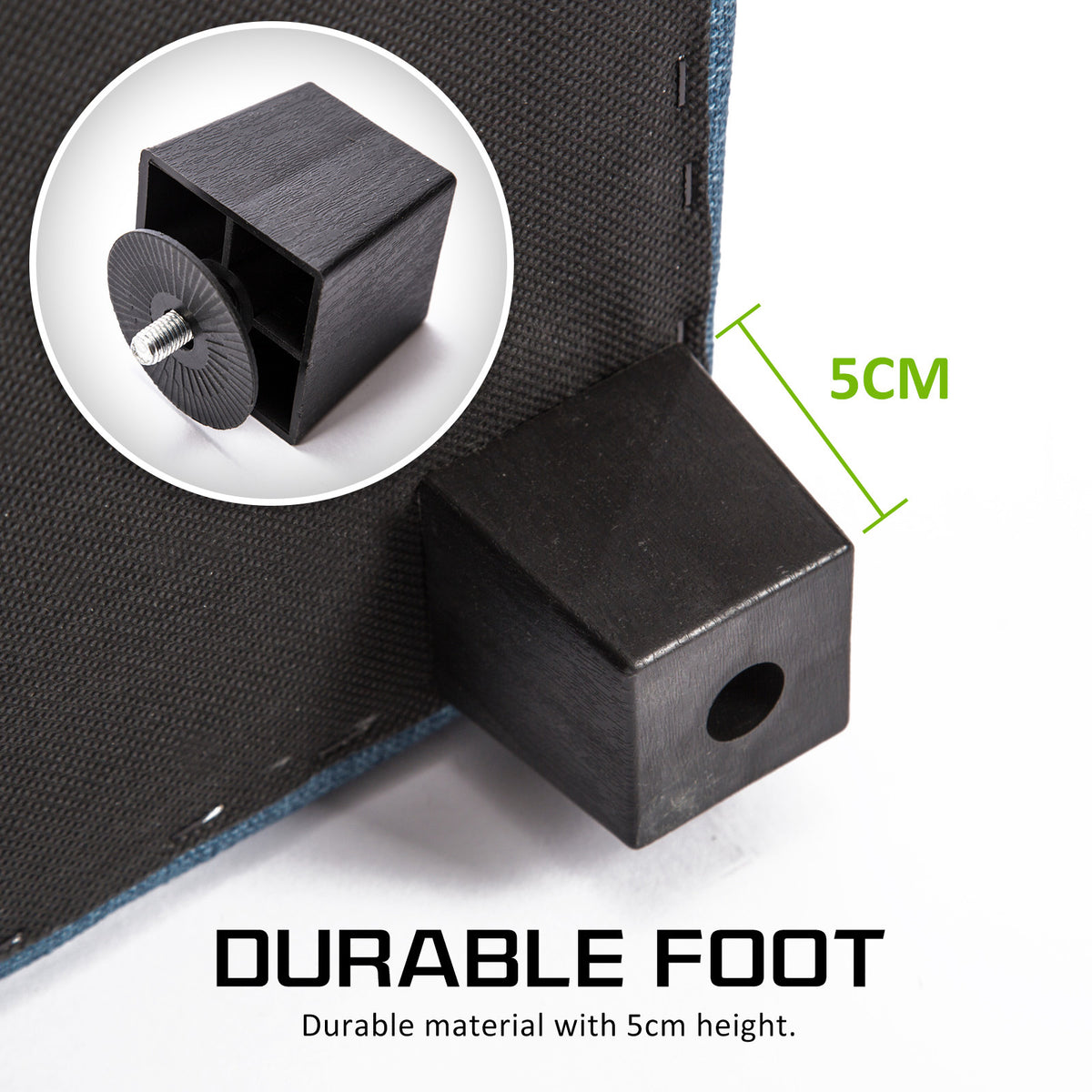 La Bella 102cm Light Grey Storage Ottoman Stool Fabric