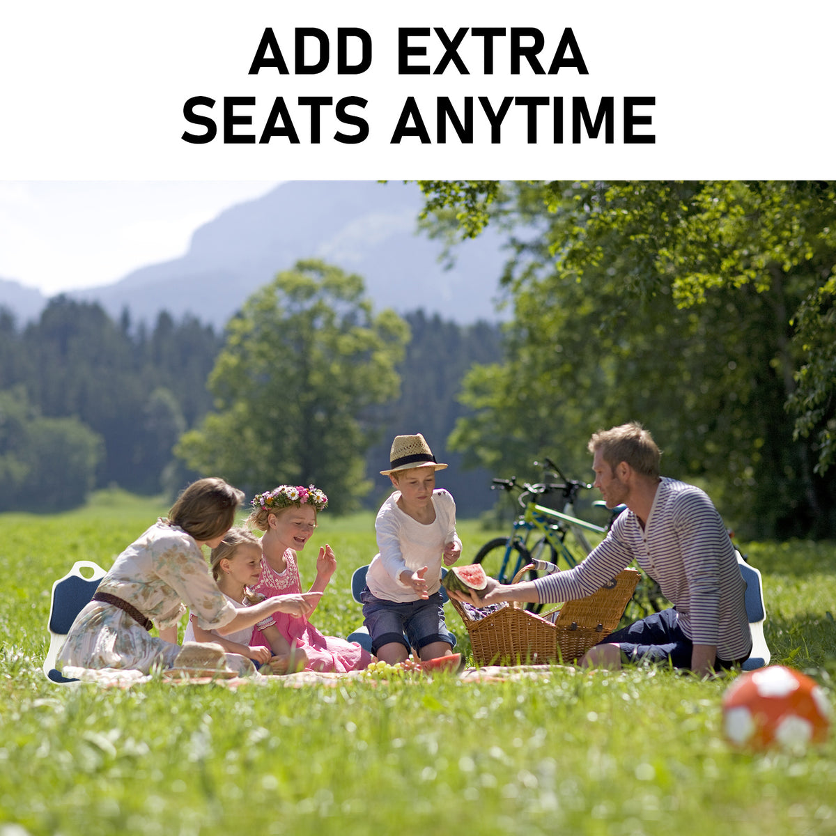 4 Set Blue Slender Chair Posture Correction Seat Floor Lounge Stackable by Samgong