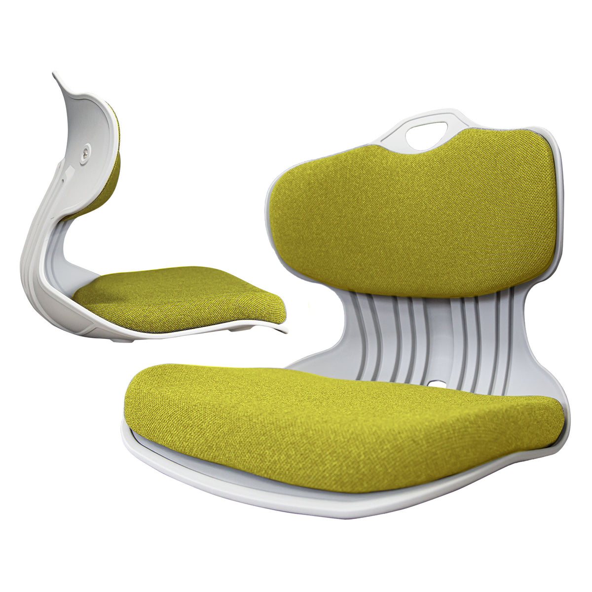 2 Set Lime Slender Chair Posture Correction Seat Floor Lounge Stackable by Samgong