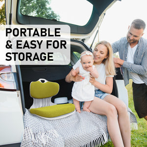 Samgong 4 Set Lime Slender Chair for Posture Correction, Floor Lounge, Stackable