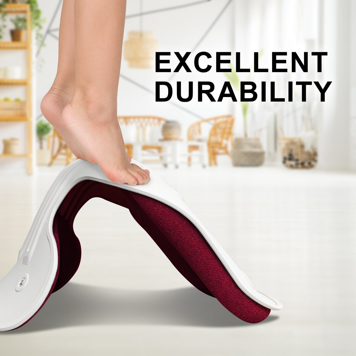 Samgong Red Slender Chair for Posture Correction, Floor Lounge, Stackable