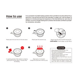 Sirak Food 20-Pack Dalat Heating Lunch Box Container 26cm B + Heating Bag