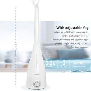 SANSAI 3.3L White Air Humidifier Ultrasonic Cool Mist