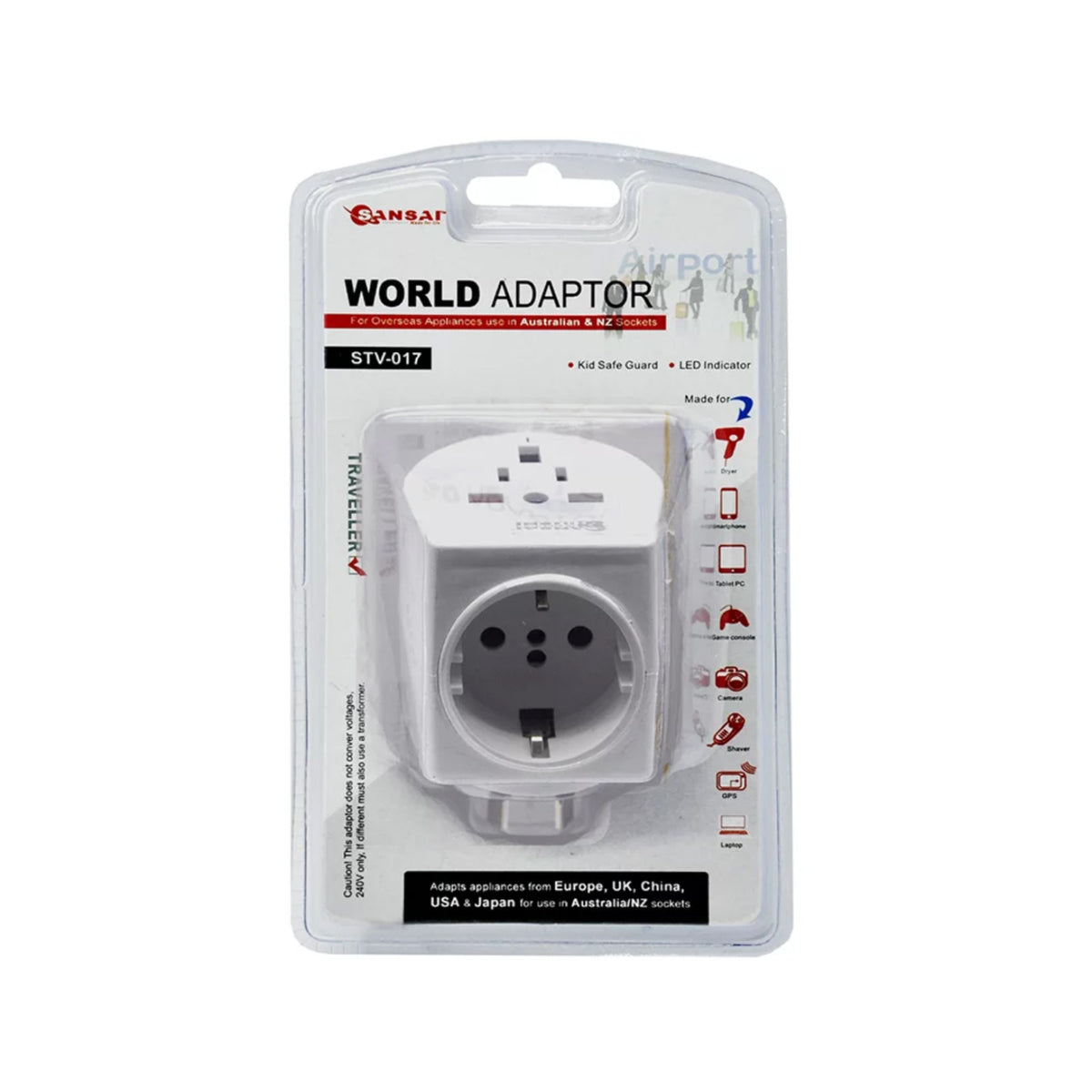 Sansai Australia/NZ 2-Way International Universal Travel Adaptor