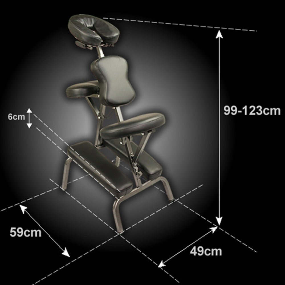 Forever Beauty Black Portable Beauty Massage Foldable Chair Table Therapy Waxing Aluminium - The Hippie House