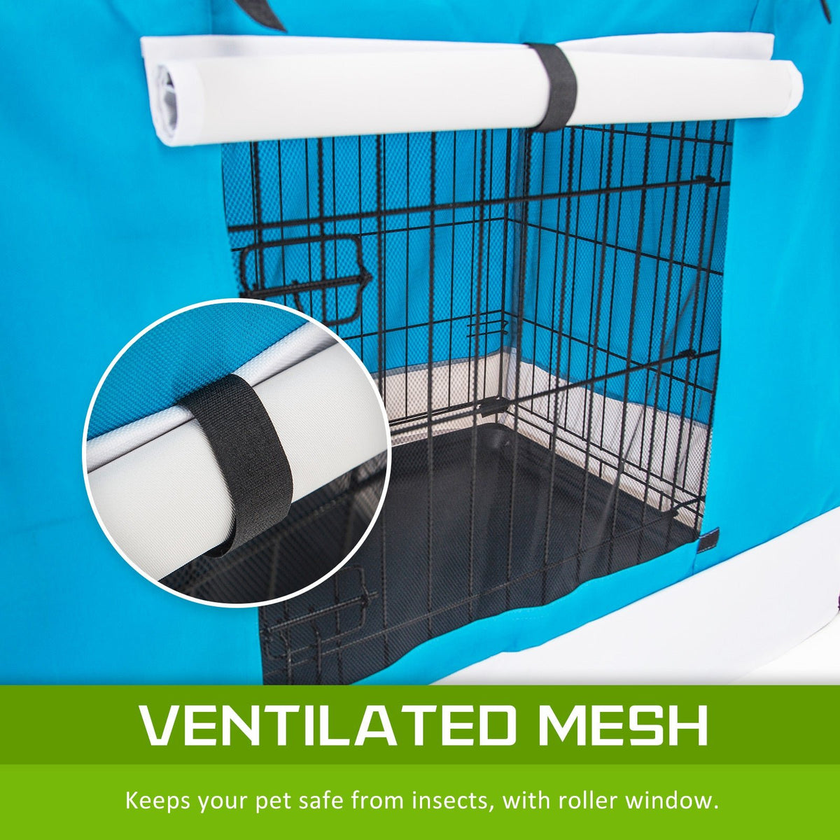 Paw Mate Blue Cage Cover Enclosure for Wire Dog Cage Crate 36in - The Hippie House