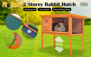 Paw Mate Rabbit Hutch Eden Free Standing Wooden Chicken Guinea Pig Cage