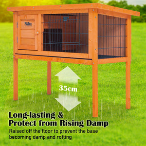 Paw Mate Rabbit Hutch Eden Free Standing Wooden Chicken Guinea Pig Cage - The Hippie House