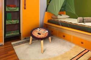Hand Carved Children's Table | Wooden LION Theme