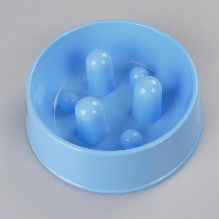 Medium Pet Anti-Gulp Feeder Bowl - Pink | Interactive Slow Food Dish for Dogs and Cats