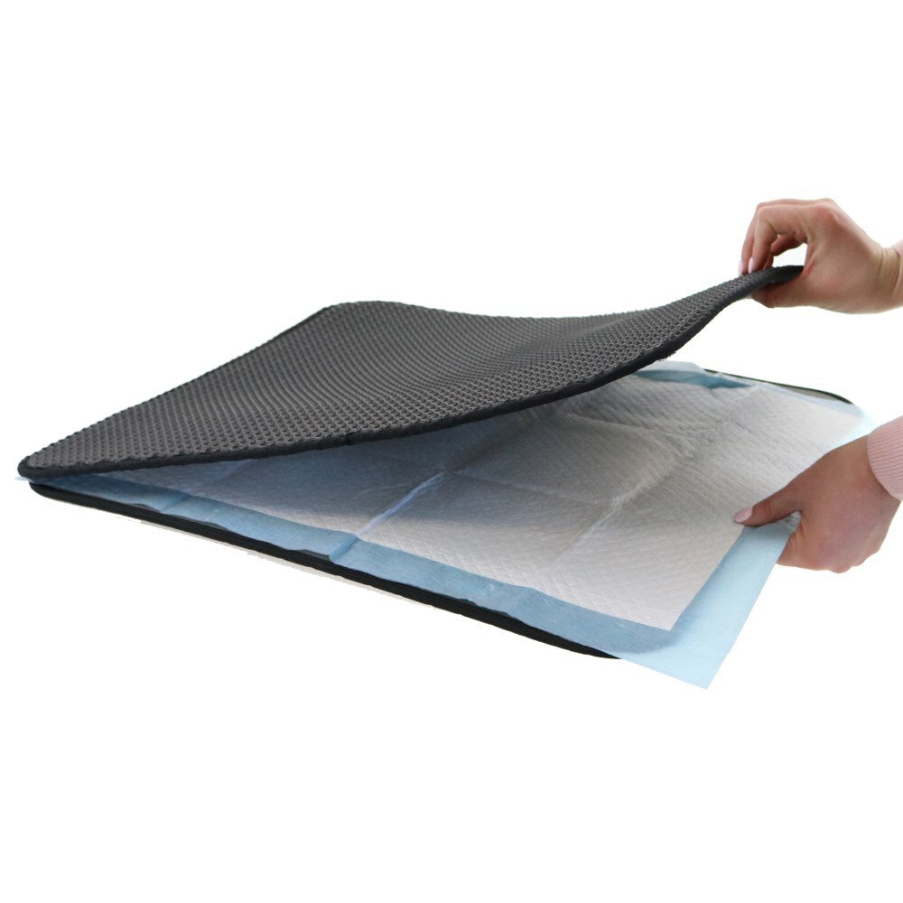 2 x Double Layer Cat Litter Tray Trap Mat | Catch Cat Litter | House Box Pad Toilet Mat