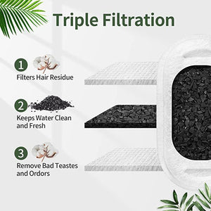 Pet Fountain Filter Replacement | Activated Carbon | 8-Pack