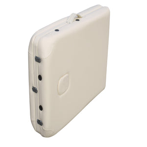 Portable Aluminium Massage Table with 3 Folds | Beauty Therapy Bed | Beige