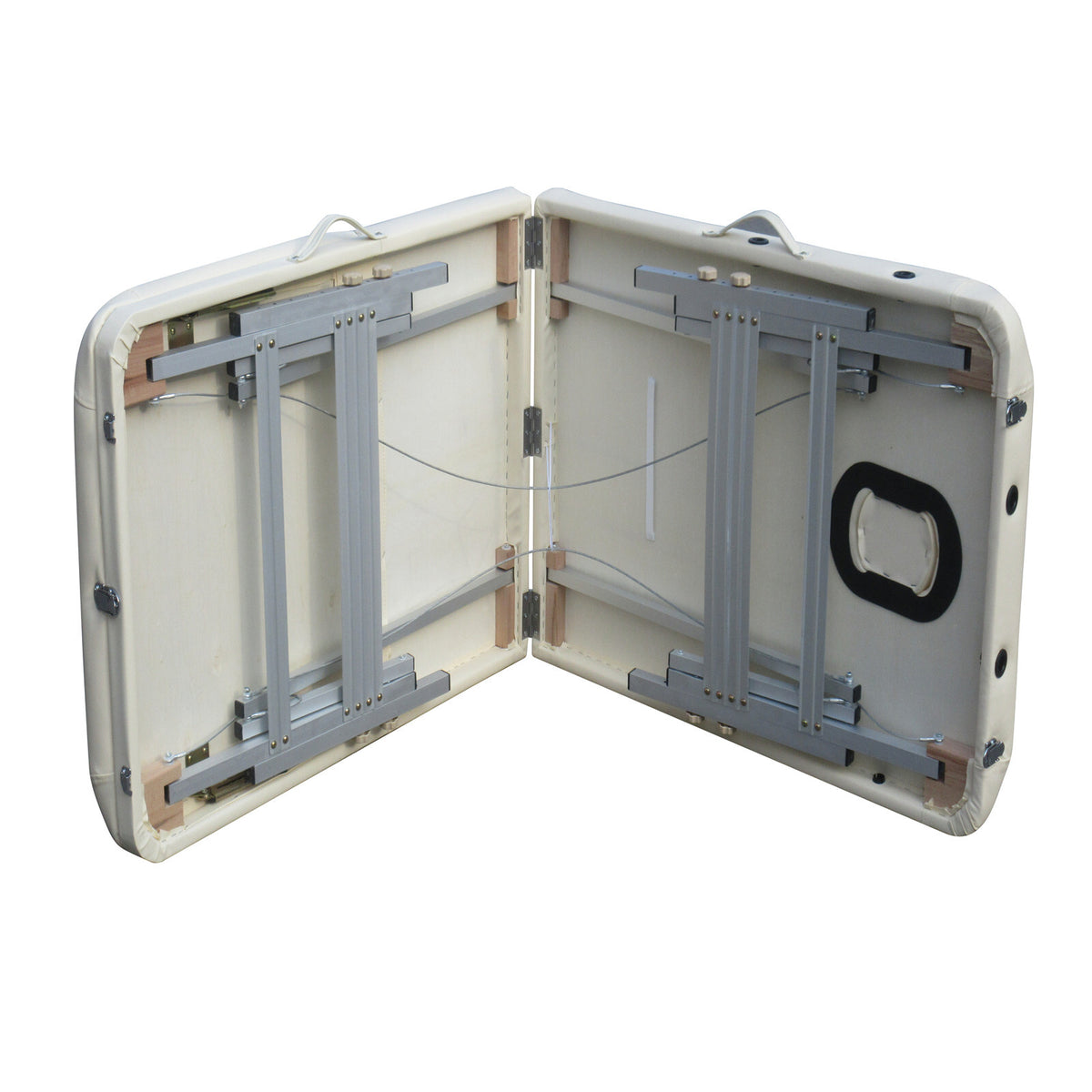 Portable Aluminium Massage Table with 3 Folds | Beauty Therapy Bed | Beige