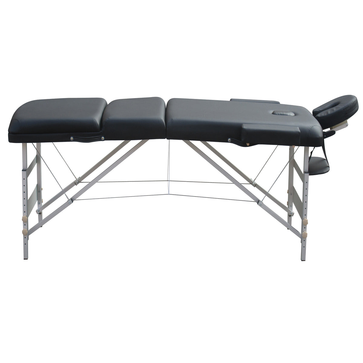 Portable Aluminium Massage Table with 3 Folds | Beauty Therapy Bed | Beige