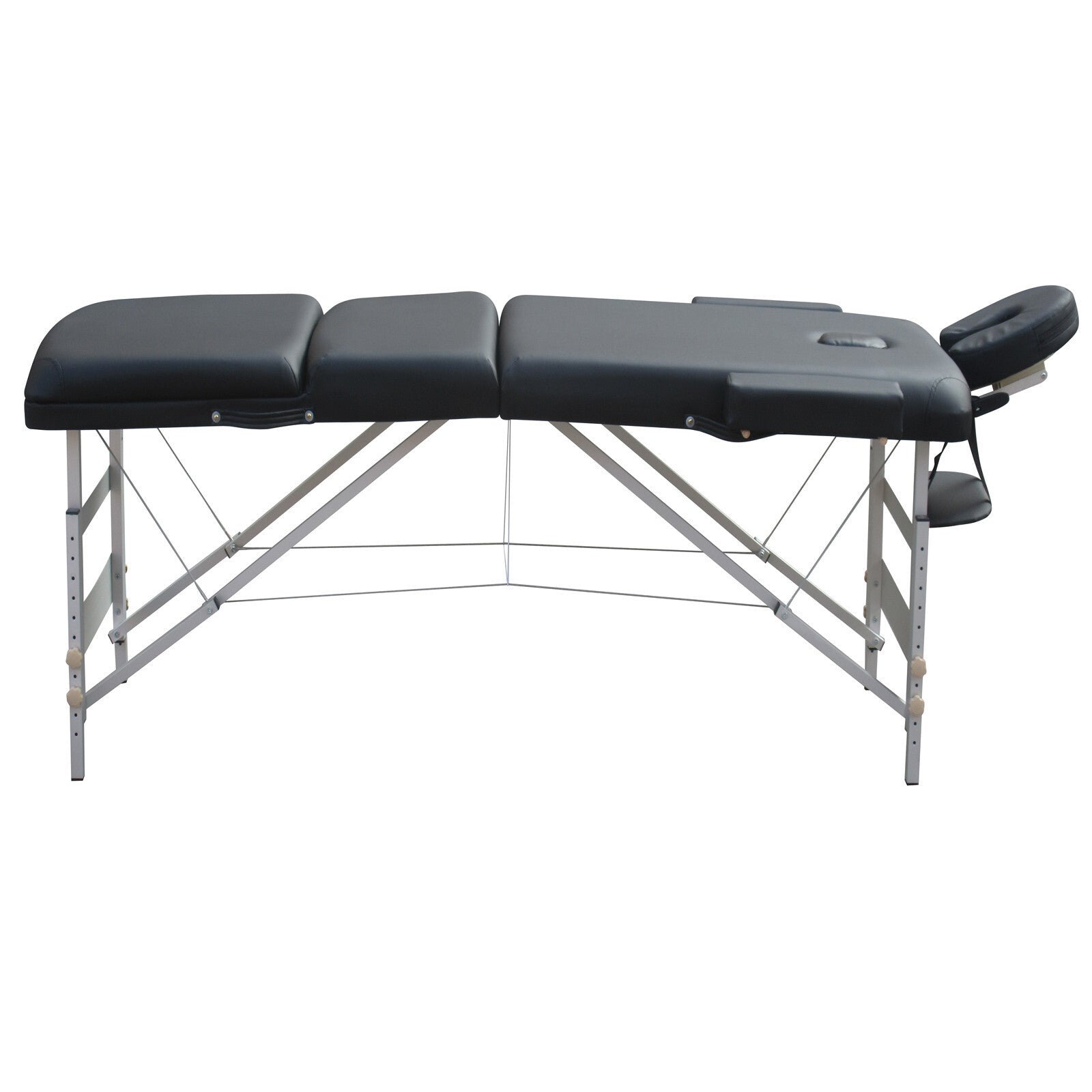 Portable Aluminium Massage Table with 3 Folds | Beauty Therapy Bed | Beige