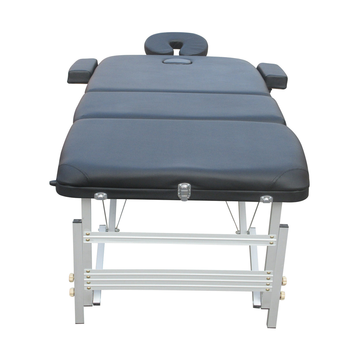 Portable Aluminium Massage Table with 3 Folds | Beauty Therapy Bed | Beige