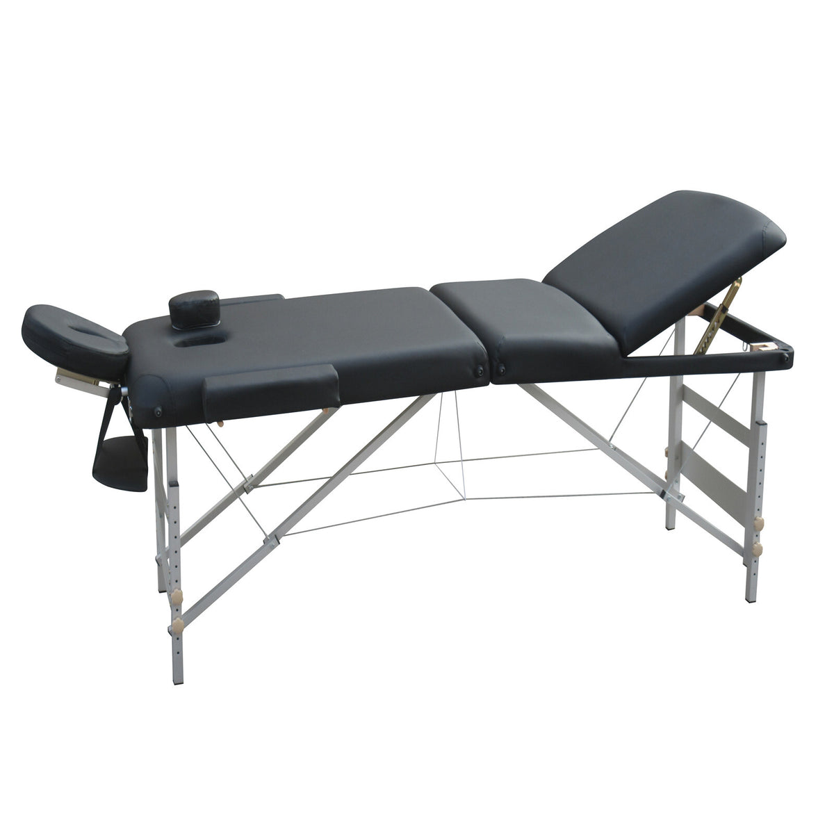 Portable Aluminium Massage Table with 3 Folds | Beauty Therapy Bed | Beige