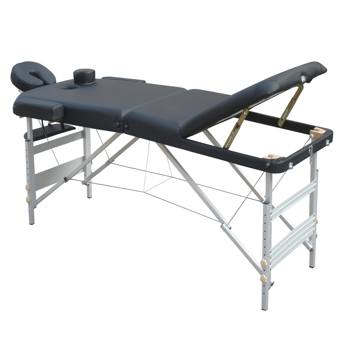 Portable Aluminium Massage Table with 3 Folds | Beauty Therapy Bed | Beige