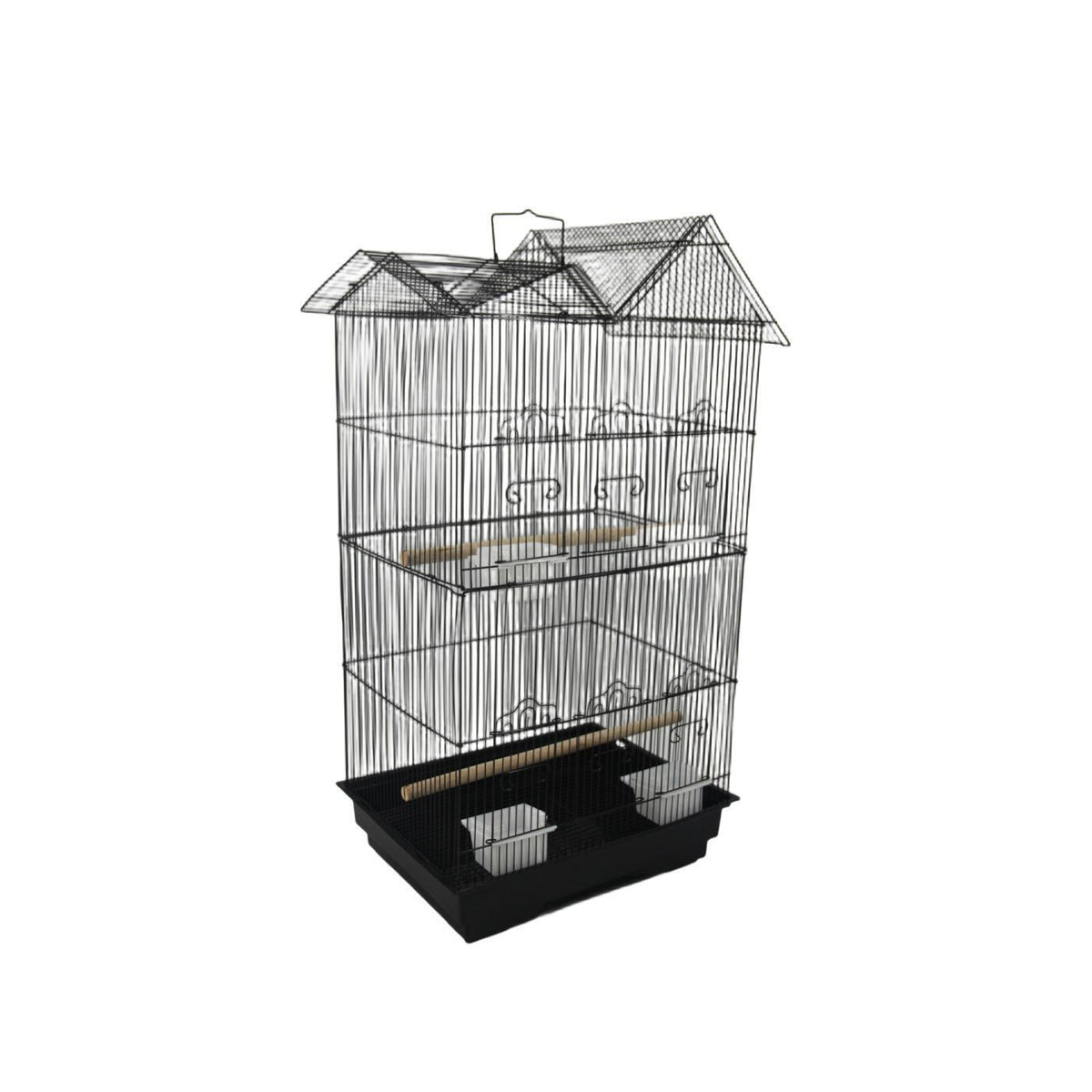 4 x Medium Size Bird Cage Parrot Budgie Aviary - Black | Avian Paradise