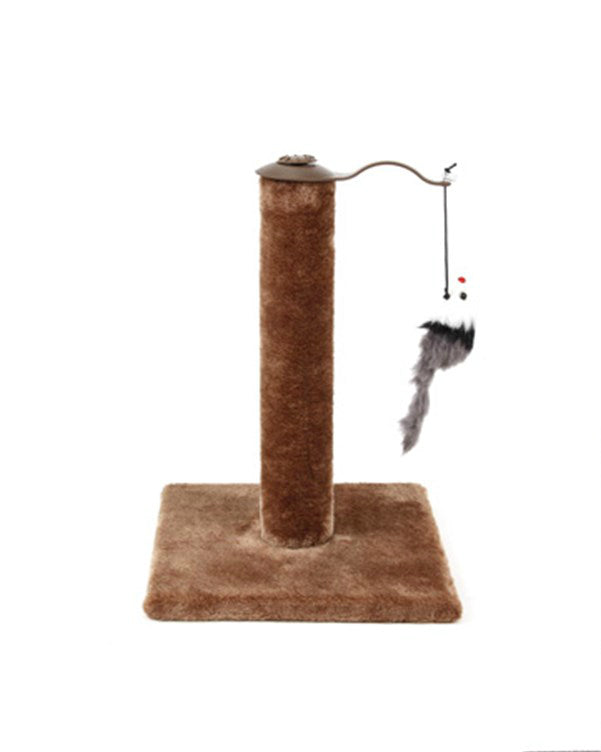Cat Kitten Single Scratching Post with Toy - Brown | Fun and Exercise for Your Cat