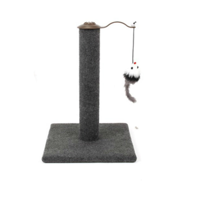 Grey Cat Kitten Single Scratching Post with Toy