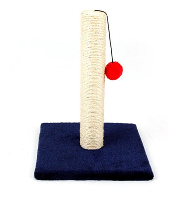 Small Cat Kitten Scratching Post | Includes Toy | Blue