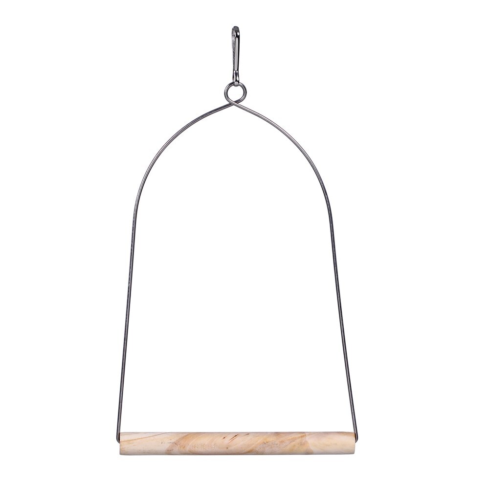 4 x Bird Cage Jumbo Swing Metal Arch Frame Wood Perch Canary Pet Parrot Hanging Toy